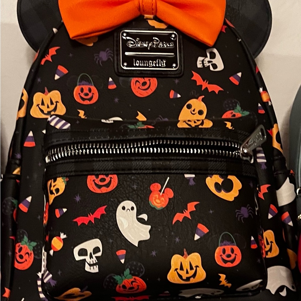 Loungefly Halloween Black Backpack with Orange Accents
